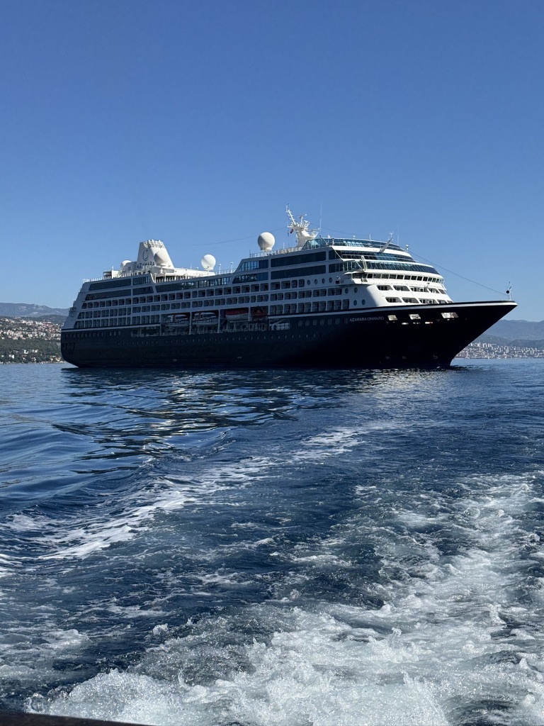 Azamara Onward on blue open water